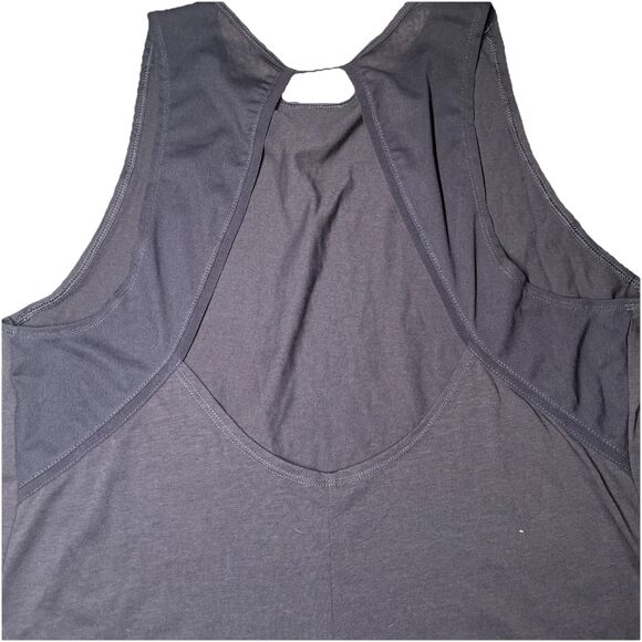 Nike Dri-Fit Sleeveless Shirt Women's L Gray New W/ Tags Mesh Open Back Train - Picture 6 of 11